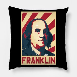 Benjamin Franklin Retro Propaganda Pillow