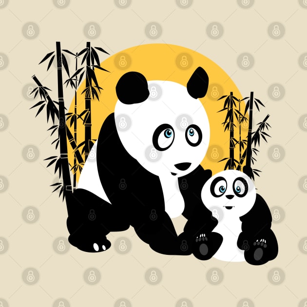 Pandas - Father & Son by adamzworld