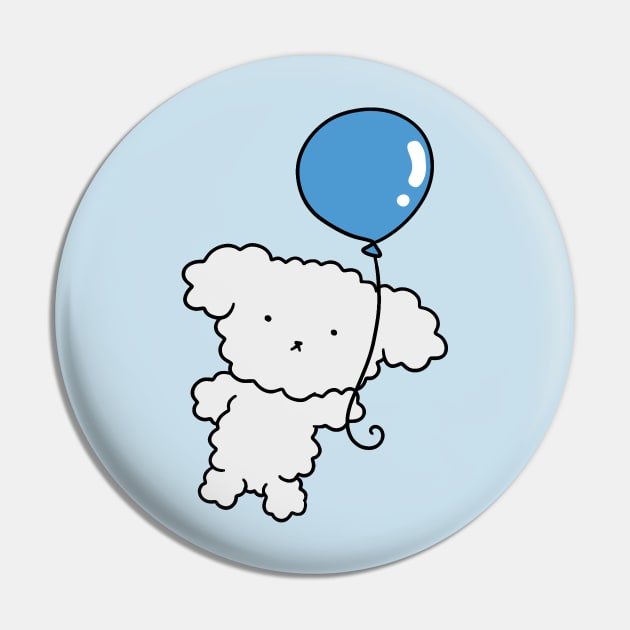 Blue Balloon Bichon Pin by saradaboru