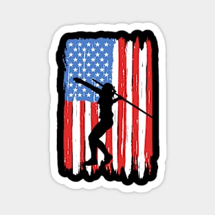 American Flag Javelin Graphic Magnet