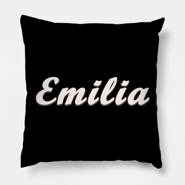 Emilia Female First Name Gift T Shirt Pillow by gdimido