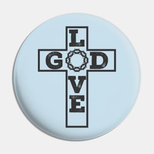 God Love Cross Pin