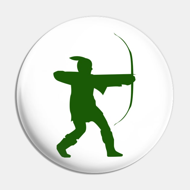 Nottinghamshire Archer Pin by Wickedcartoons