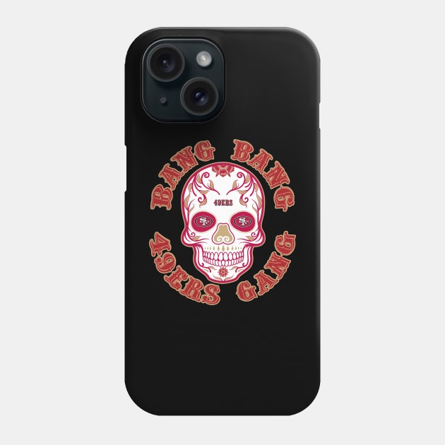 Bang Bang 49ers Gang Skull Phone Case by Kaine Ability