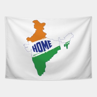 India is home Born in India. India Map Desi Patriotic Indian Tapestry