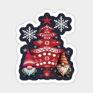 Nordic Gnomes Christmas Magnet