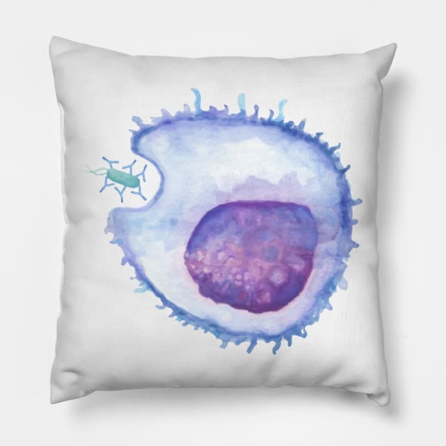 Phagocytosis WBC white blood cell Pillow by labstud