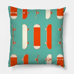 Many Red Skateboards Pillow