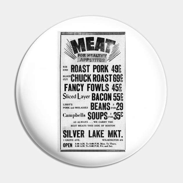 Meat Market Wall Art Pin by ThatGoodShirt