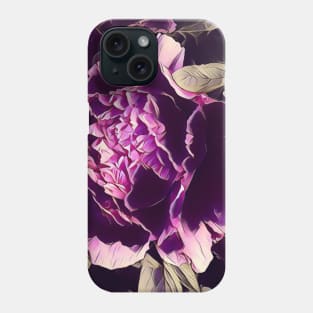 nature garden flower lover botanical  floral purple peony Phone Case