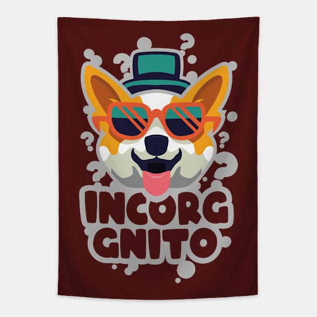 Corgi spy Tapestry by TPlanter