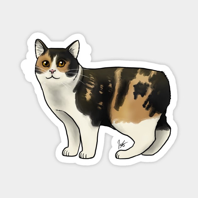 Cat - Manx - Calico Magnet by Jen's Dogs Custom Gifts and Designs