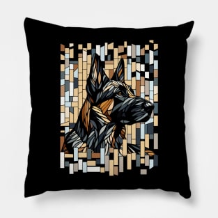 German Shepherd - Mosaic Art Pillow