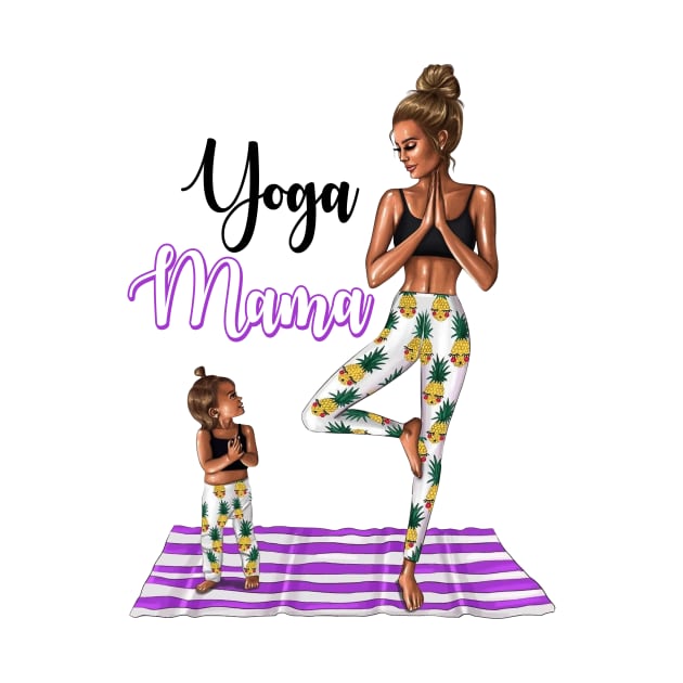 Yoga Mama Cool Meditating Mother by Margaretsantana