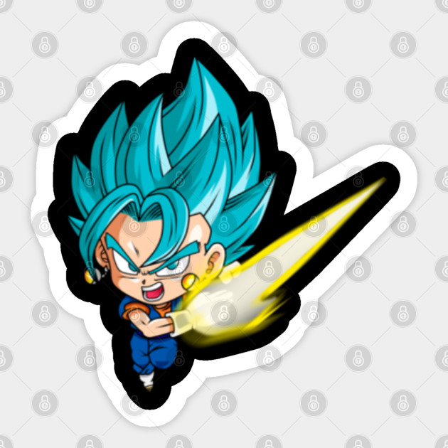 Vegito Super Sayian Blue Chibi Vegito Blue Adesivo Teepublic It