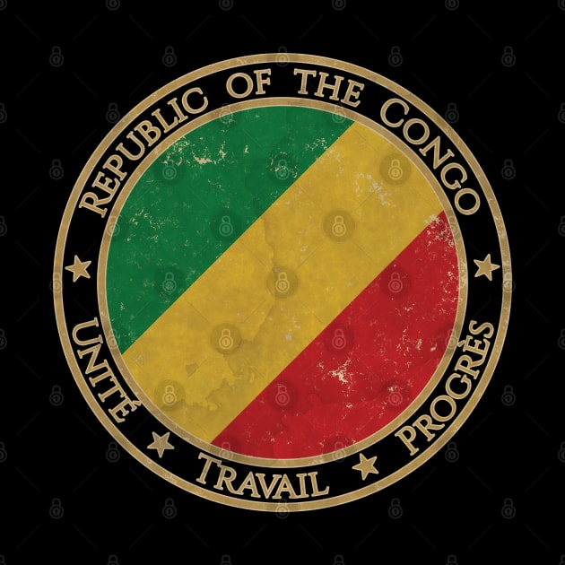 Vintage Republic of the Congo Africa African Flag by DragonXX