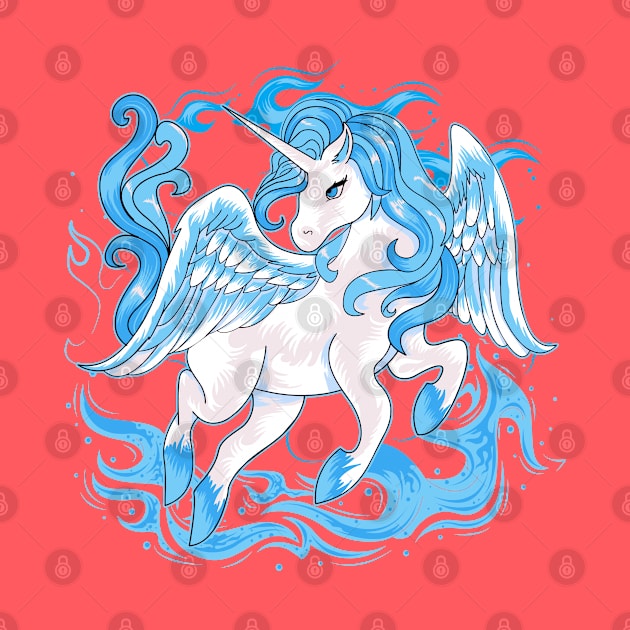 Water Unicorn Pegasus Pony by machmigo