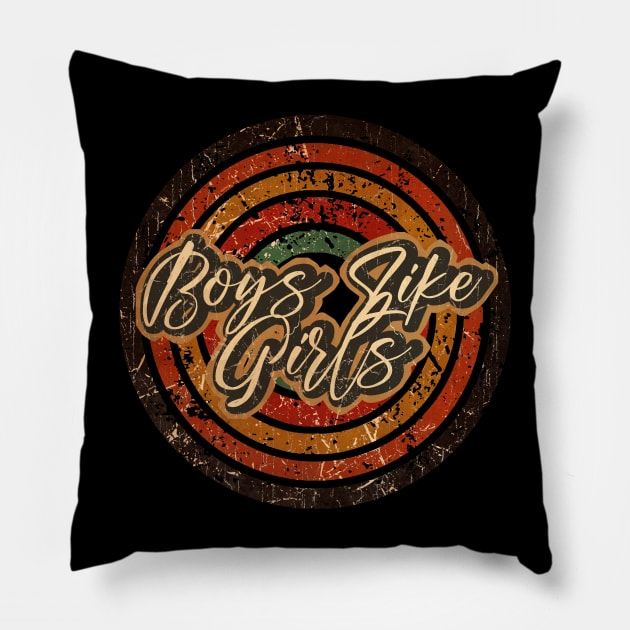 Boys Like Girls vintage design on top Pillow by agusantypo