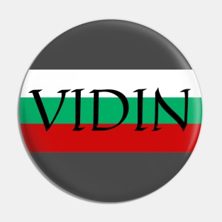 Vidin City in Bulgaria Flag Stripes Pin