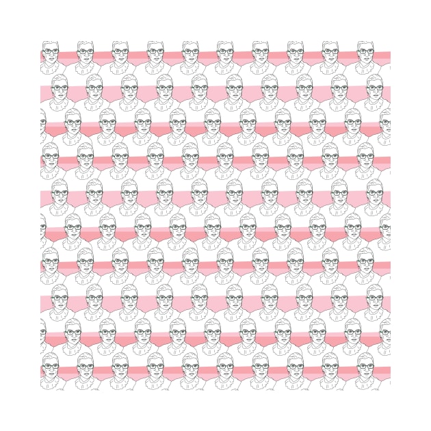 Ruth Bader Ginsburg Pink Pattern by FemCards