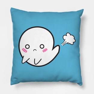 Ghost fart cute funny embarrassed Pillow