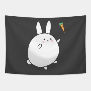 Cute white bunny drawing Tapestry