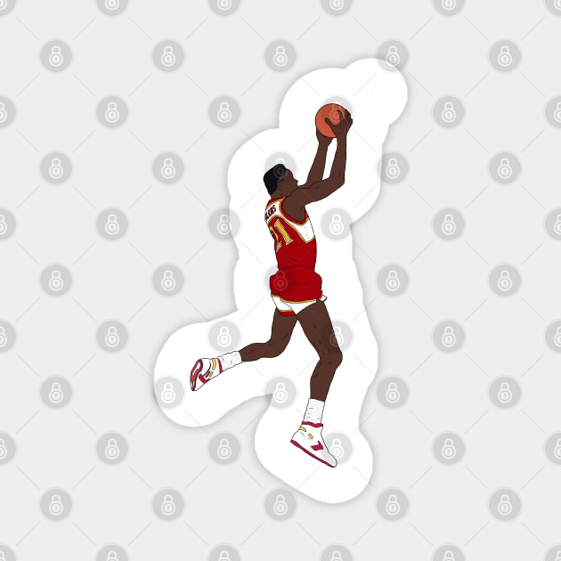 Dominique Wilkins Reverse Dunk Magnet by rattraptees