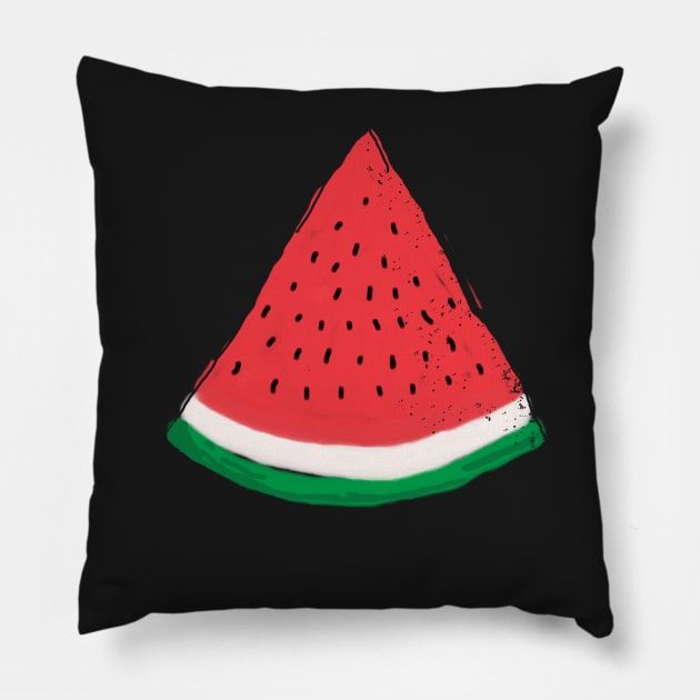 Watermelon Palestine Pillow by massingso