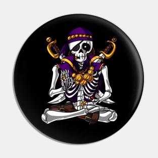 Skeleton Pirate Meditation Pin