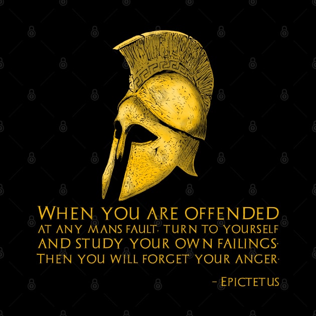 Ancient Greek Stoic Epictetus Quote On Being Offended by Styr Designs