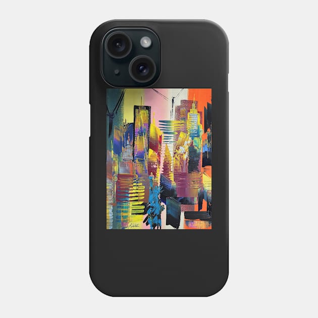 New York Cityscape Abstract 632 Phone Case by artsale