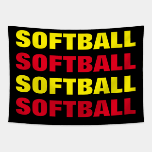 Softball - Repeated Text Tapestry