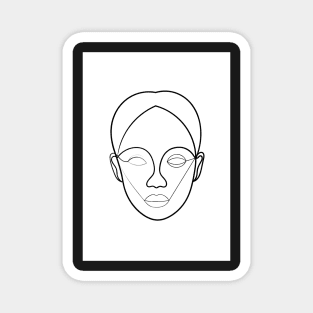 Minimal Female Line Portrait Magnet