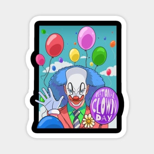 National Clown Day Funny Carnival Balloons Joke Magnet