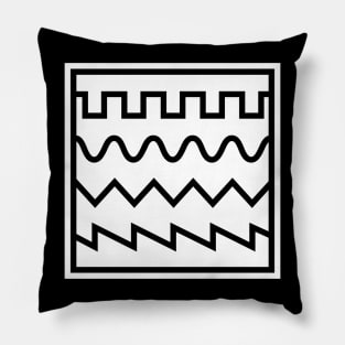 Synthesizer Waveforms White Pillow