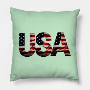 letter version of the usa flag Pillow