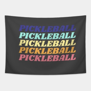 Retro Pickleball Tapestry