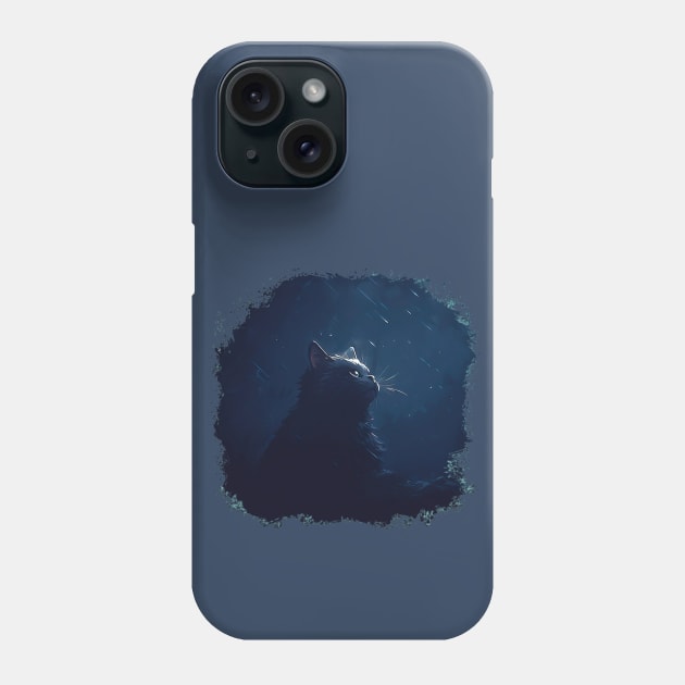 Cat night Phone Case by NATLEX