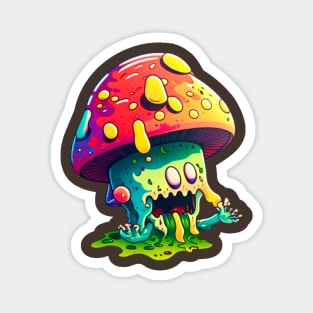 Enchanting Fungi Fantasia - Psychedelic Magic Mushroom Artwork Magnet