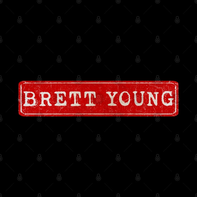 vintage retro plate Brett Young by GXg.Smx