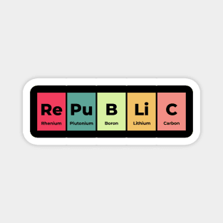 Republic Chemistry Science Periodic Table Magnet