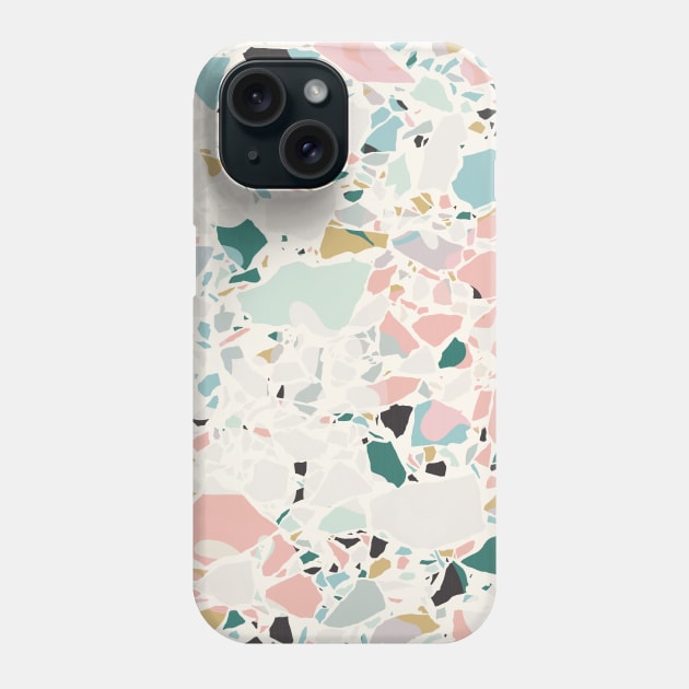 Pastel Terrazzo / Modern Texture Phone Case by matise