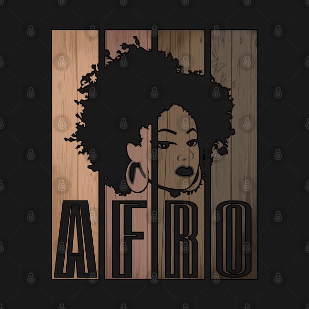 Strong Black Afro Girl African American Melanin Afro Queen Gift by HypeProjecT