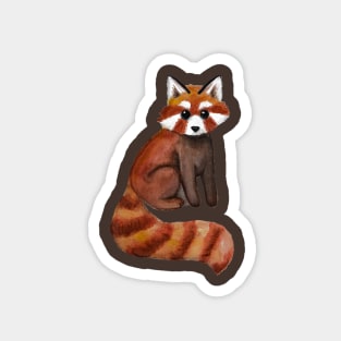 Watercolor Red Panda Magnet