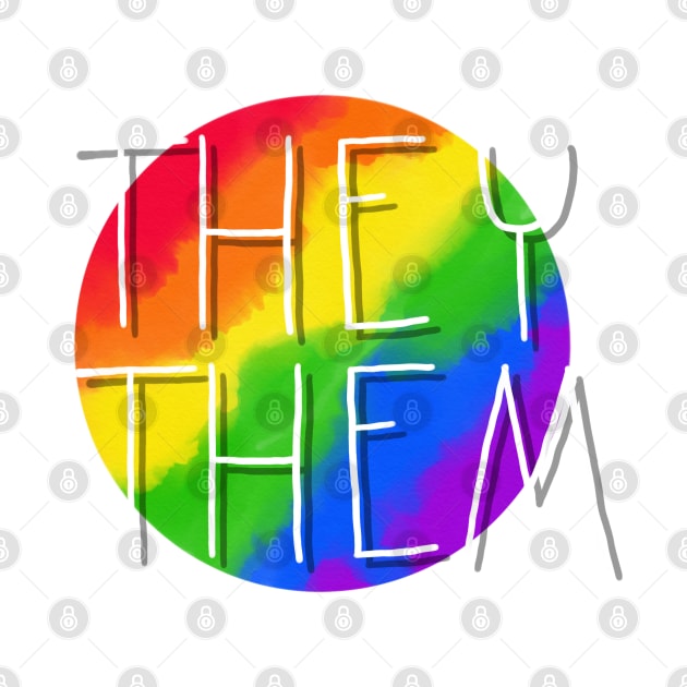 They/Them Rainbow Flag by jazmynmoon