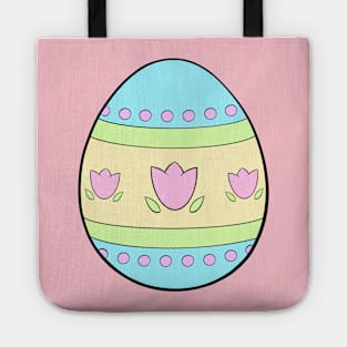 Pastel Tulips Easter Egg Tote