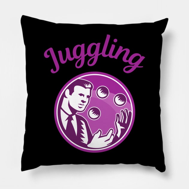 Juggling - Jonglage Ball Jonglieren Pillow by Maggini Art