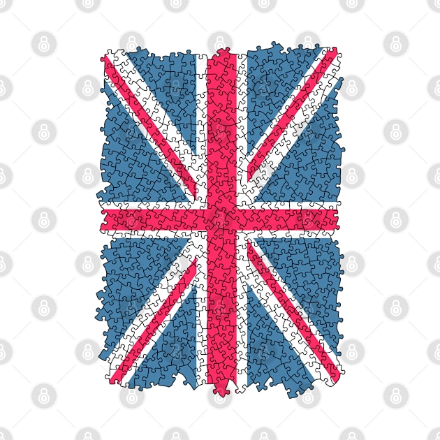 Union Jack Flag United Kingdom Great Britain Jigsaw Puzzle by Grandeduc