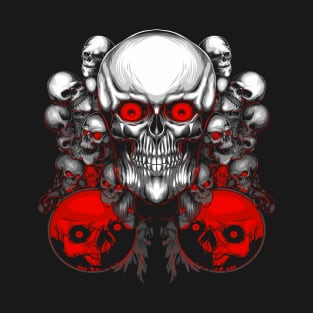 Skulls with creepy eyes T-Shirt