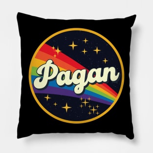 Pagan // Rainbow In Space Vintage Style Pillow